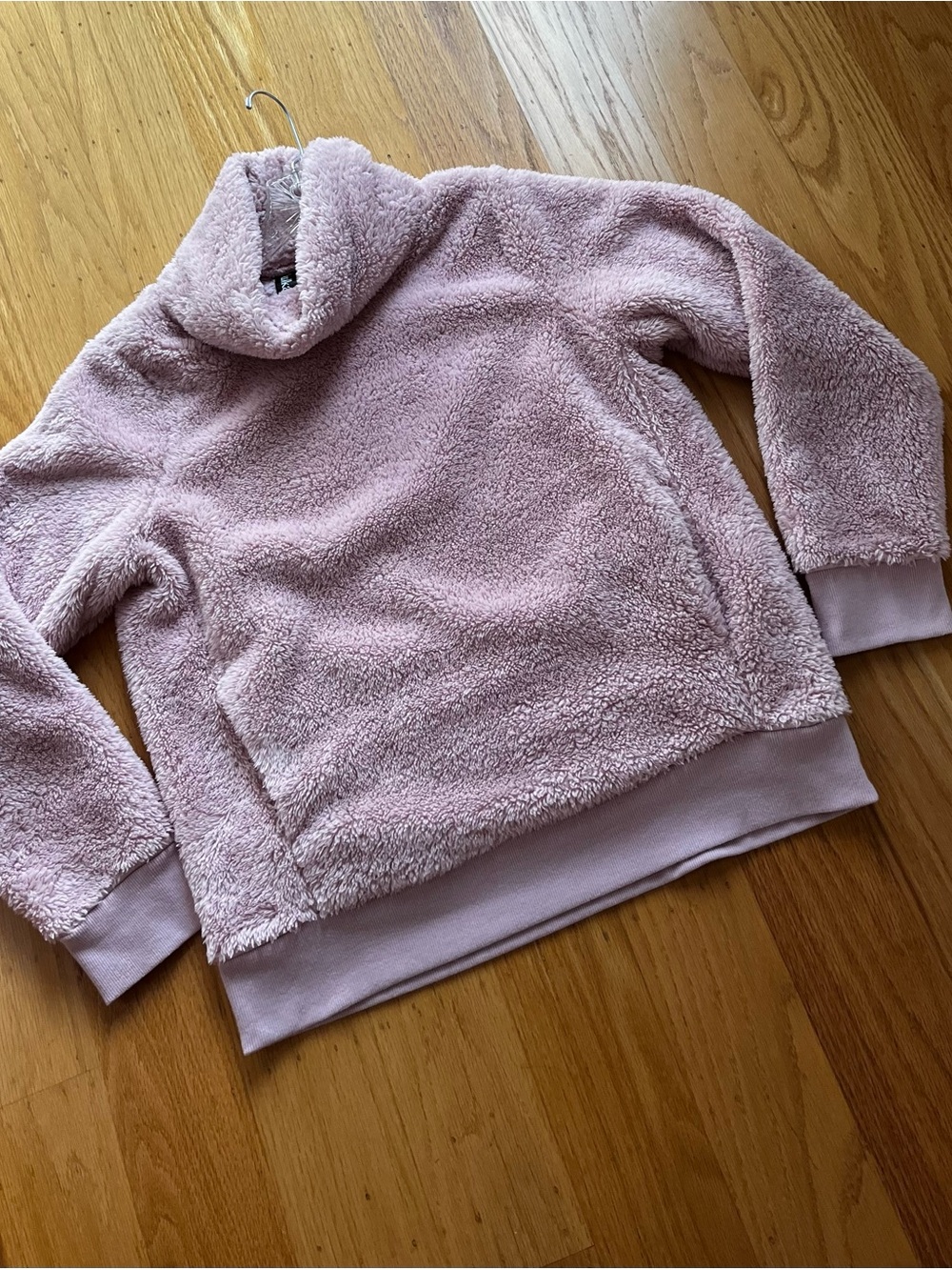 Cozy Pink Fleece Sherpa pullover sweatshirt Lukka Lux size Medium